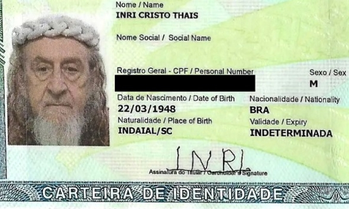 Homem que se diz a reencarnao de Jesus usa lei aprovada no governo Bolsonaro e muda nome no RG