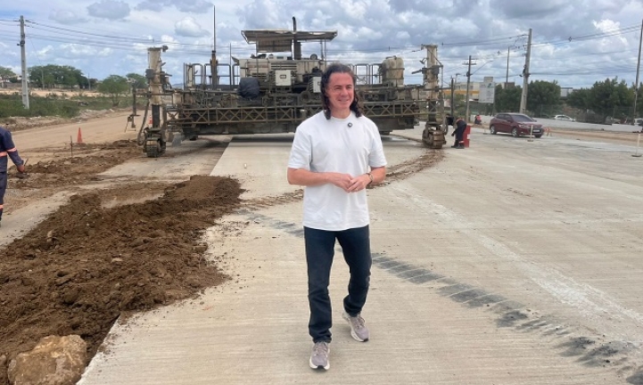 Veneziano inspeciona duplica��o da R 230 em Campina Grande e garante recursos para cumprir cronograma da obra